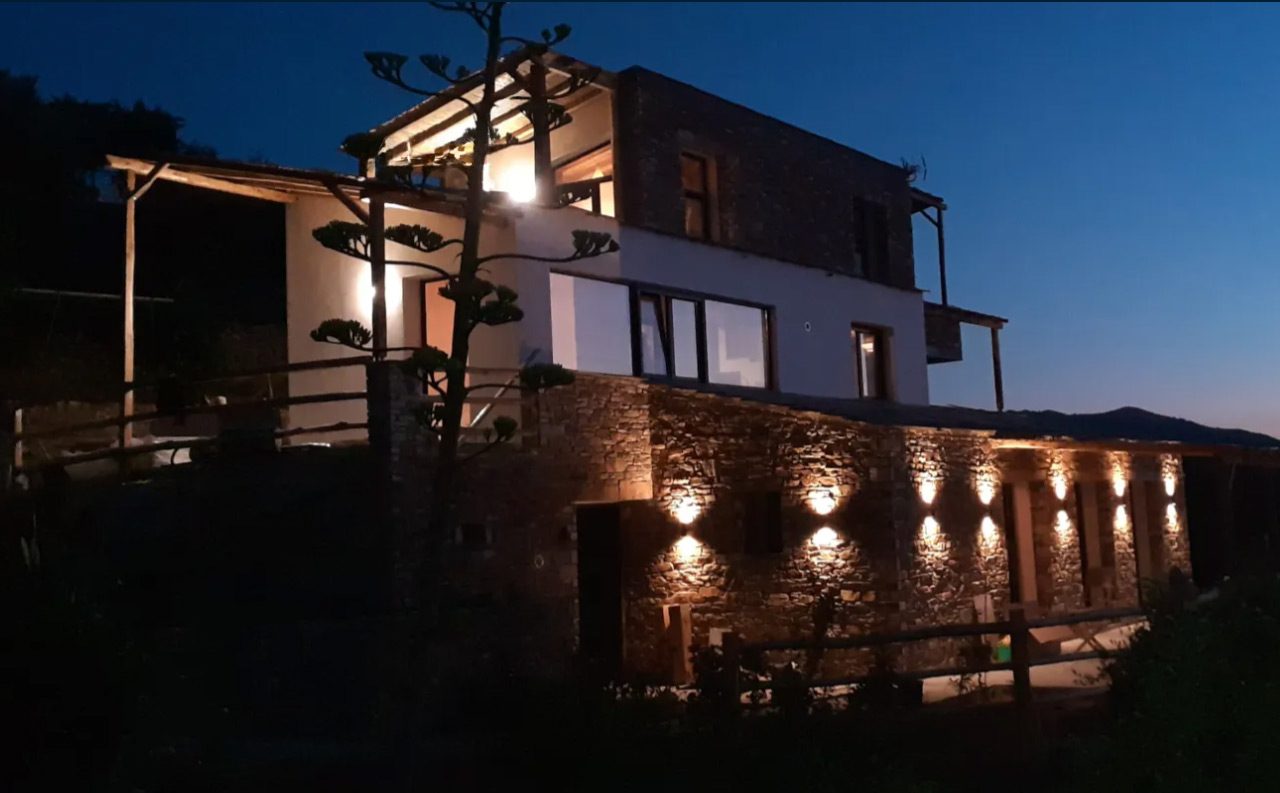 Our villas at sunset